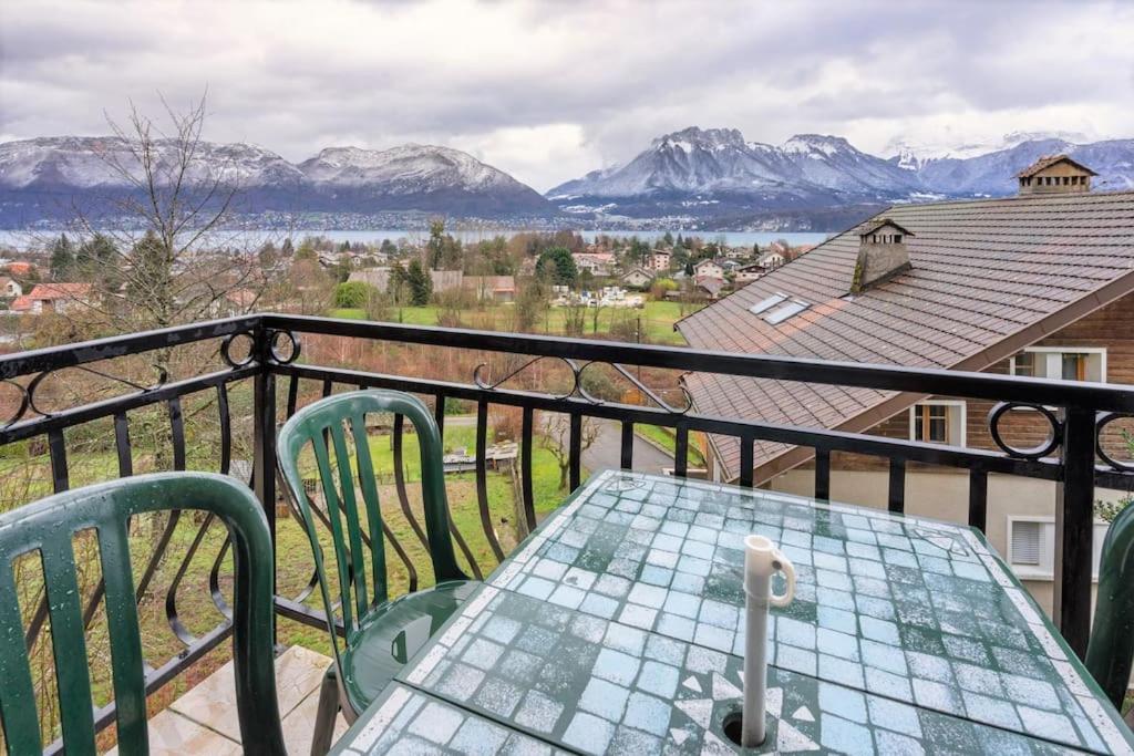 Cabana & Panorama Lac Annecy -Parking & Terrasse Sévrier Exteriör bild